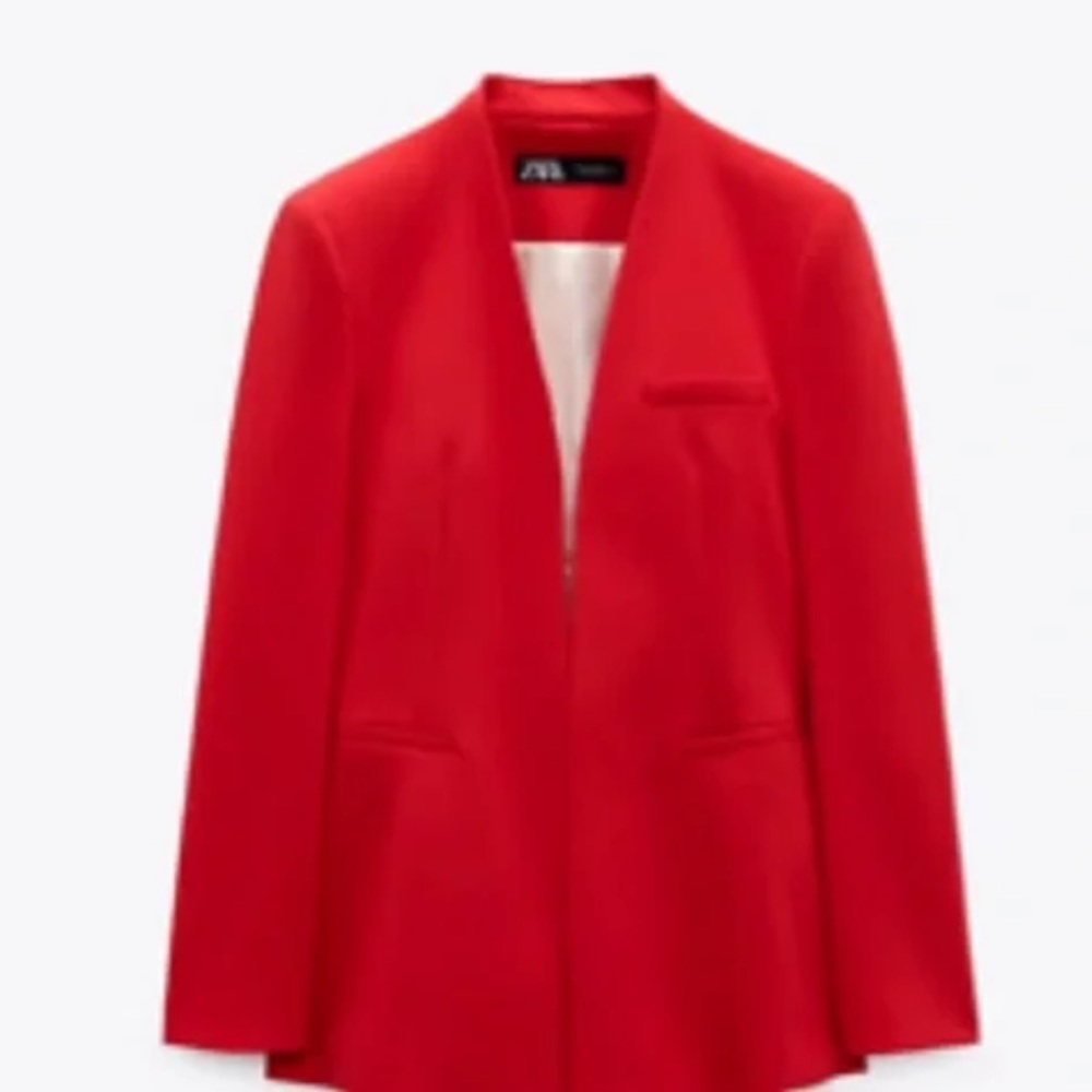 Zara Red Blazer Size S